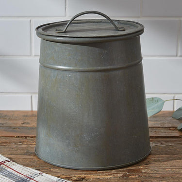 Gray Metal Cookie Jar - Park Designs - The Fox Decor